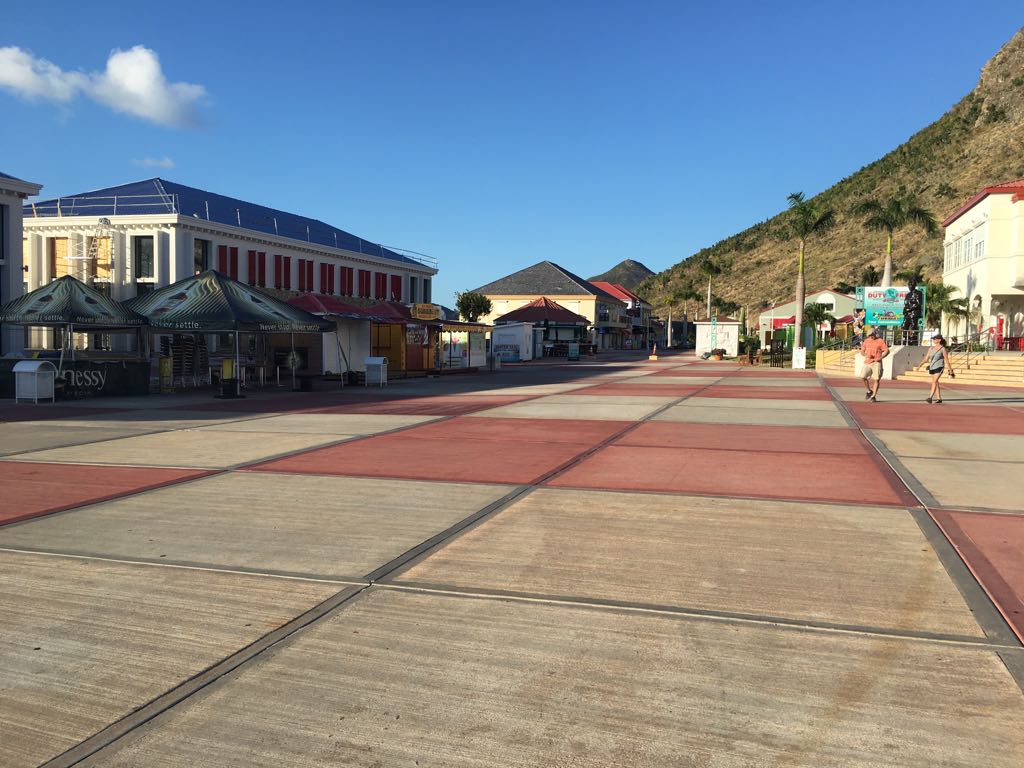 St. Maarten cruise port is empty after the hurricane