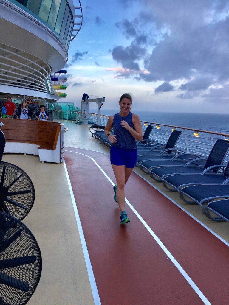 Running track with WOD cruise runner on Mariner of the Seas