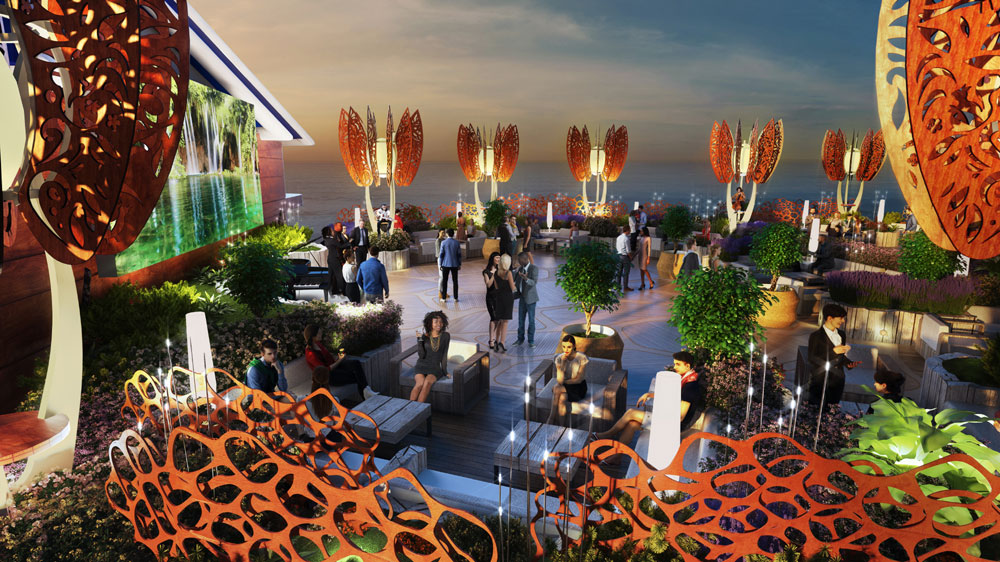 Celebrity Edge Rooftop Garden is perfect for group events