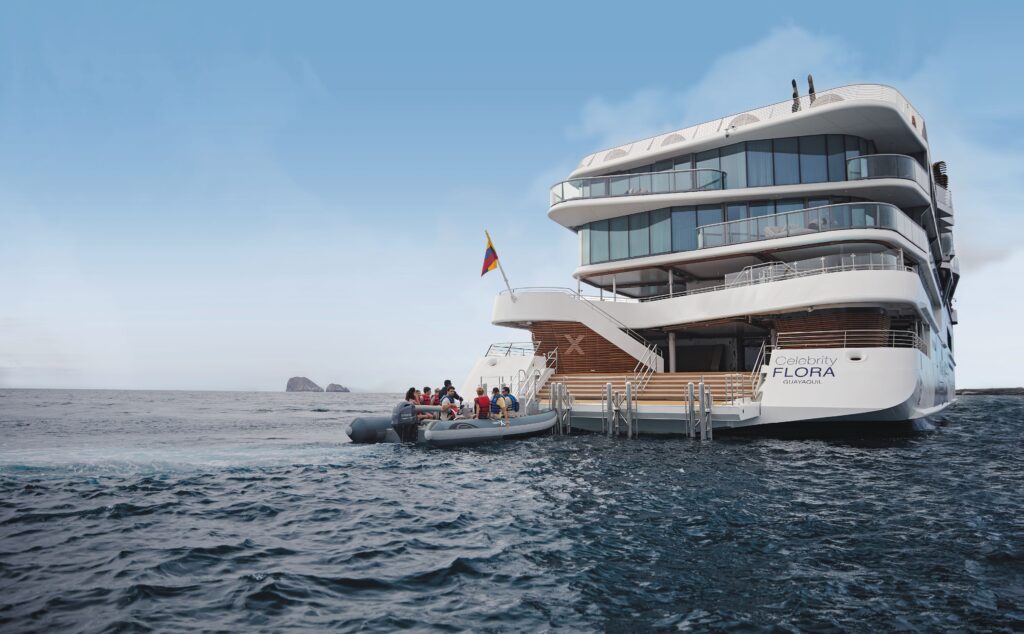 All-suite expedition mega-yacht Celebrity Flora in Galapagos 