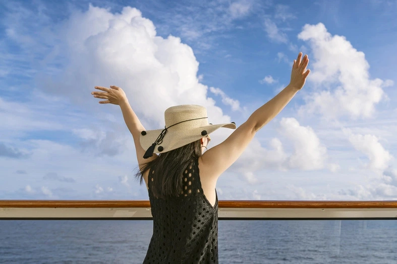 woman on a cruise-ship