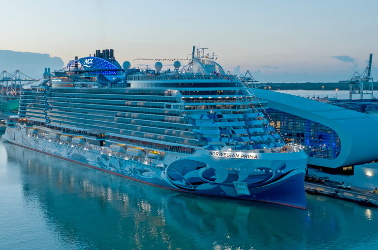 Norwegian Prima docked at Port Miami