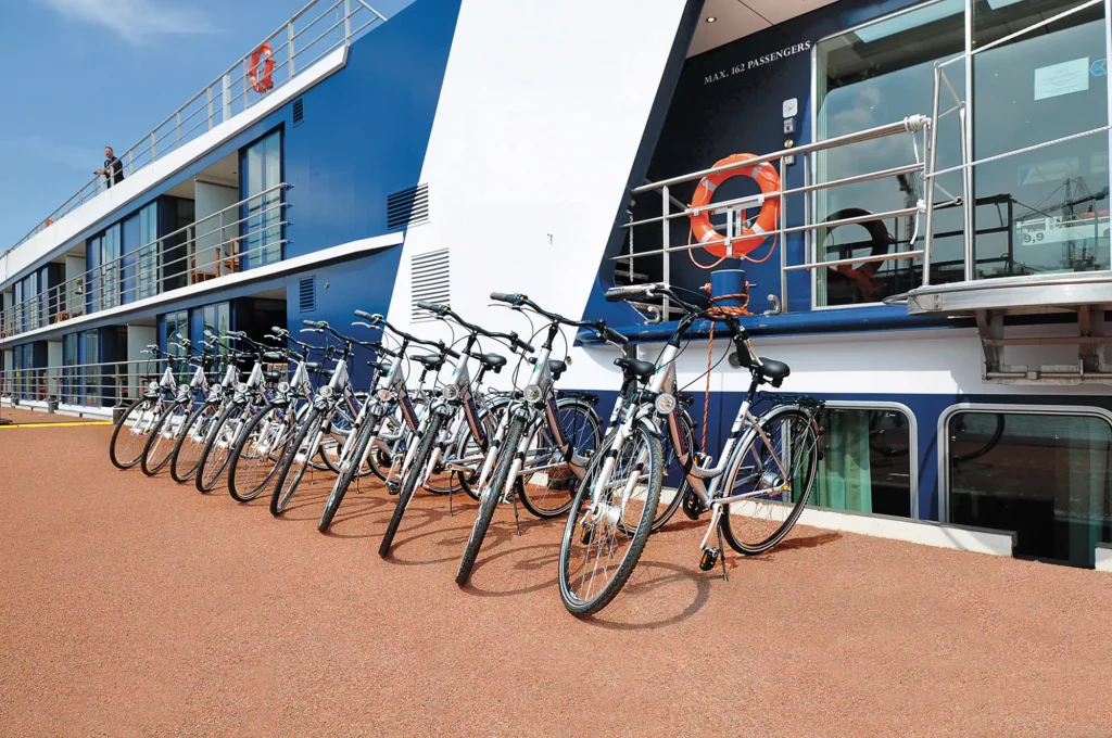 Complimentary Bicycles are available on AmaWaterways river ships.