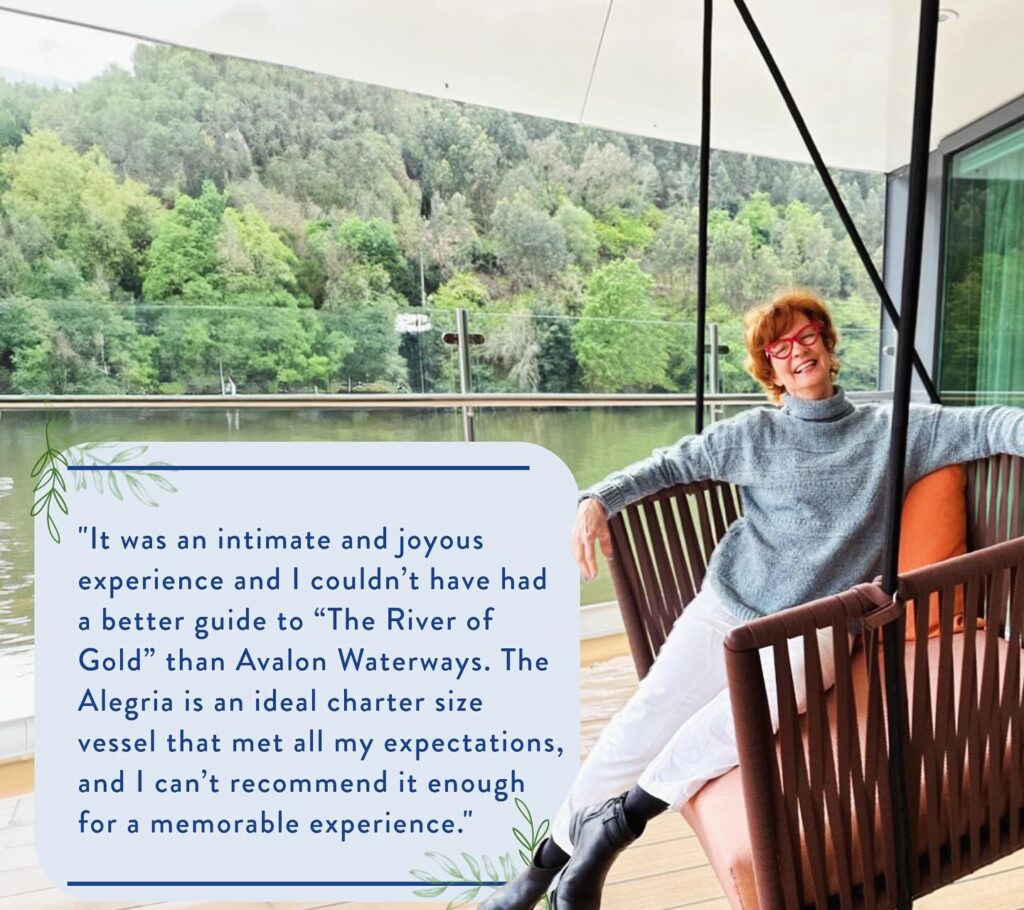 Joyce Landry on Avalon Alegria Douro River cruise