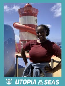 Tyesha Collier sailing on the Utopia of the Seas